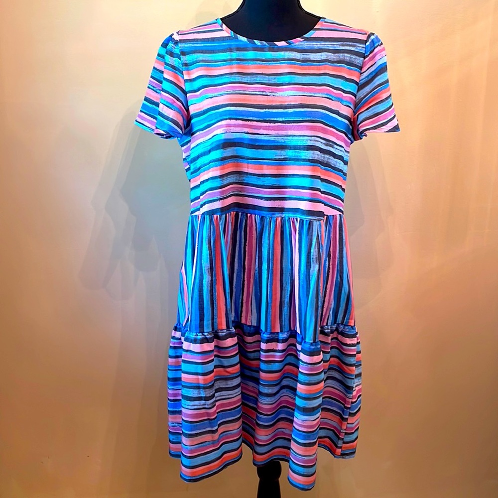 Time Tru cute striped dress size Medium.